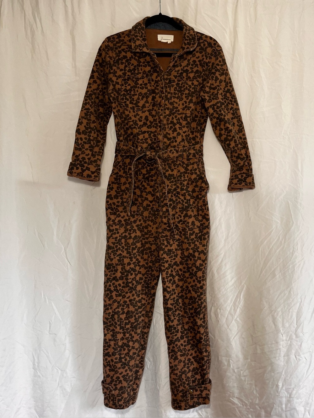 Anthropologie Women’s Rust Animal Print Jumpsuit